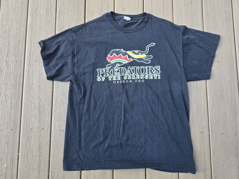 OREGON ZOO Washington Park Portland Black T-Shirt, Mens LARGE